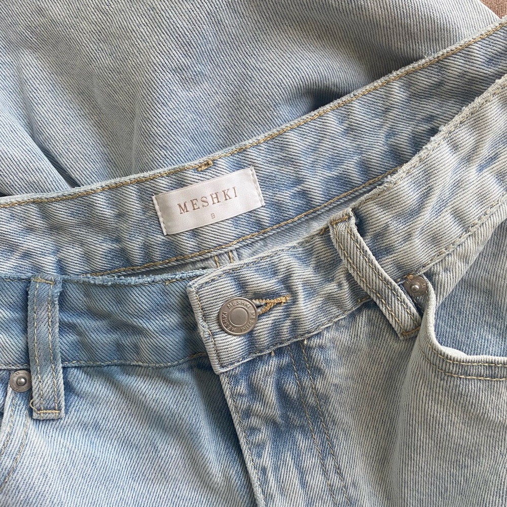 Meshki Roxy wide leg denim jeans size 9 mid blue like new